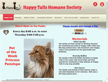 Tablet Screenshot of happytailsanimalshelter.org